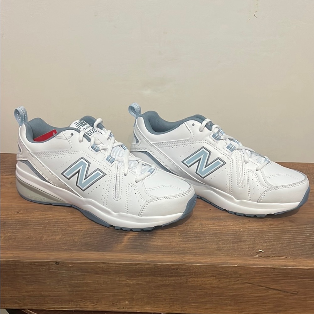 New Balance White and Gray Sneakers with Supportive Design